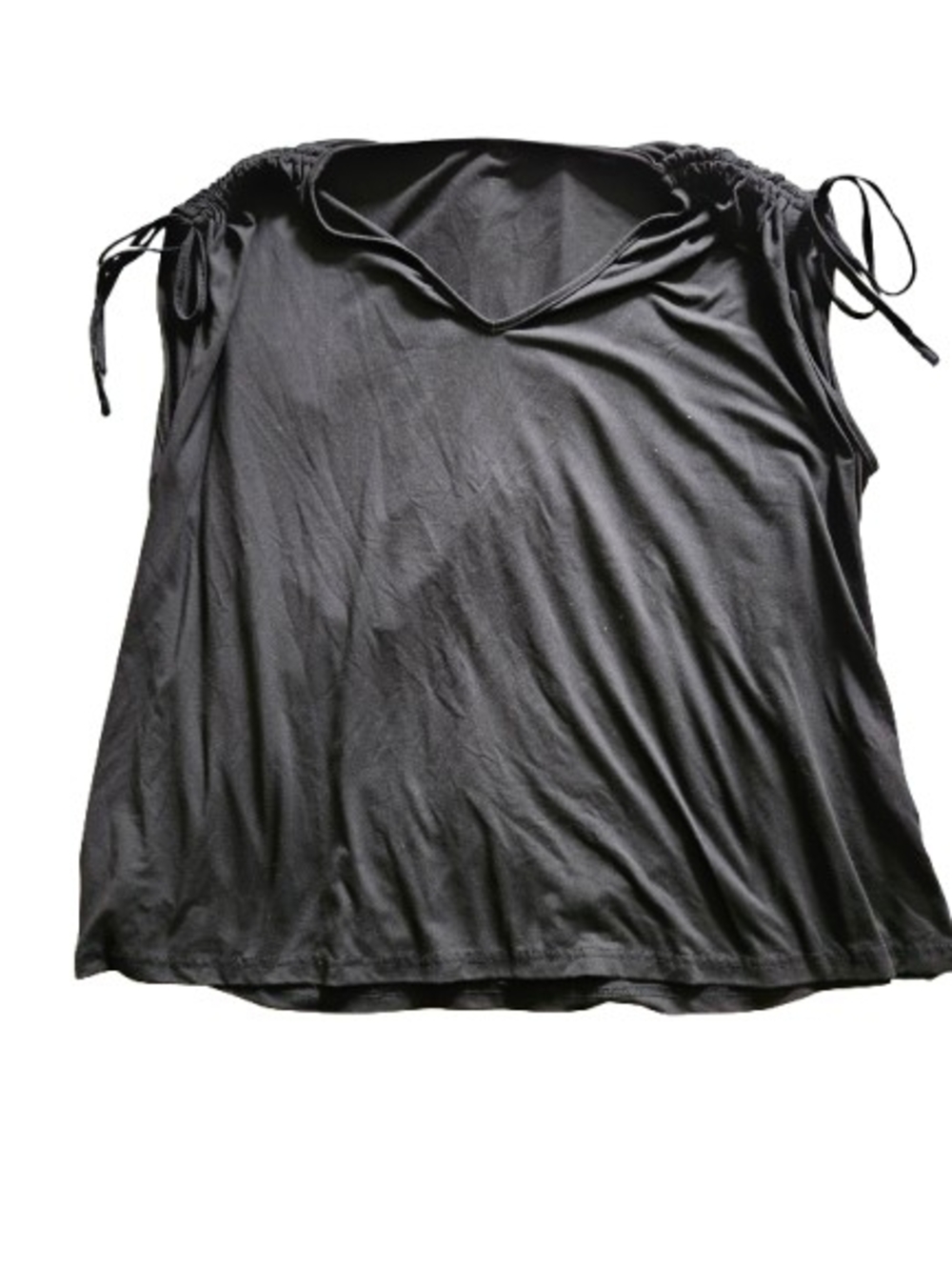 SHEIN Black‎ Tie-Shoulder Sleeveless Tank